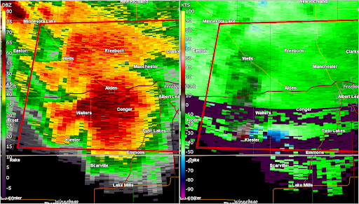 On This Date in 2010: Around 6:20pm an EF-2 tornado went thru Kiester. There were a couple smaller tornadoes before one impacted the town. Immediately after the tornado passed through, it dissipated but not before a 2nd tornado formed, which would continue on for some time.  #mnwx