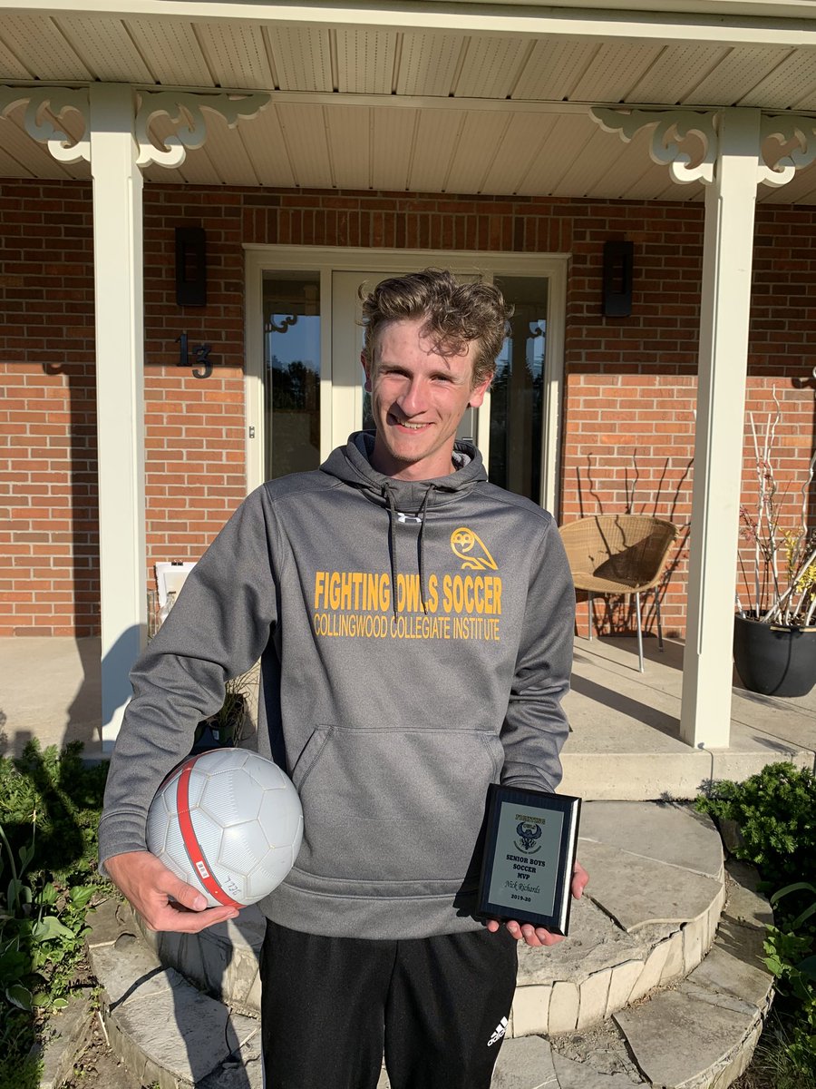 Senior Boys’ Soccer MVP
Nick Richards !
Headed to ⁦<a href="/McMasterU/">McMaster University</a>⁩ in the fall.  We will miss you!
#FightingOwls
⁦<a href="/CCI_SCDSB/">CCI</a>⁩