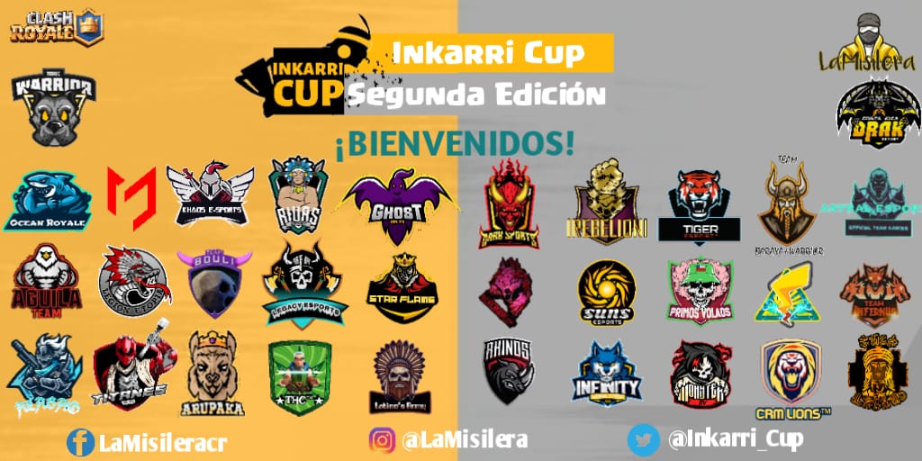 #InkarriCup 2da Edición 🏆🔥
⚔️ | 32 Equipos
🌎 | 8 países 🇵🇪🇲🇽🇳🇮🇭🇳🇬🇹🇨🇱🇨🇴🇨🇷
🗓️ | 11 días 
🛡️ | 63 partidas
🏆 | 1 Ganador 🔥

¡BIENVENIDOS! 😎🔥

Créditos: Diseñador <a href="/SnoorTm/">K</a> 🔥

#ClashRoyale #Supercell #Gaming #CR #Notilt #Inkarricup #LaMisilera pic.x.com/KZPBfC8SYY