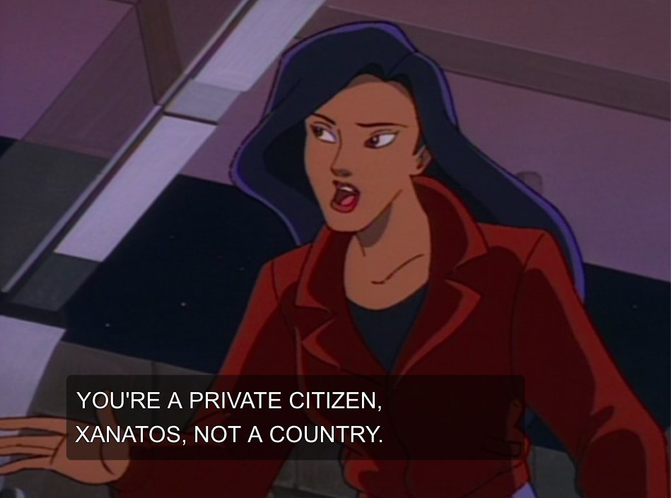 Xanatos: Well funny you should mention that! (hands Maza a document titled Petition for Xanatos’ Awesome Sky Castle to Secede from the United States)