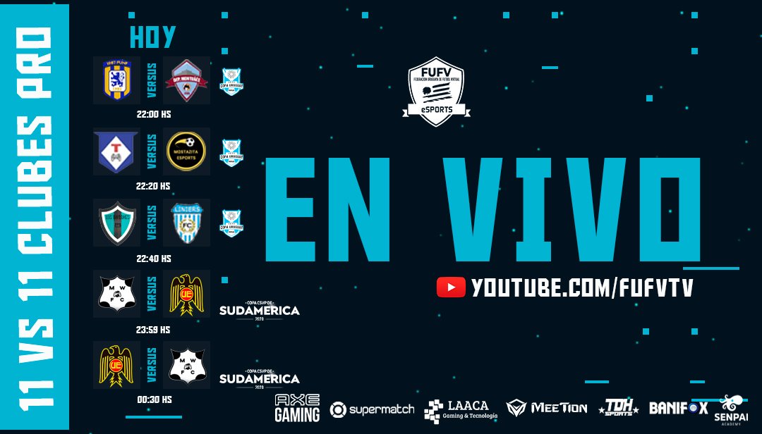 AUDVesports's tweet image. Esta noche desde las 22:00 HS EN VIVO!!
➡️youtube.com/fufvtv 

#CopaUruguayFUFV 🏆🇺🇾🎮

@1987Funf vs @EsportsMontanes 
#TabareEsports vs @MostazitaF 
#LosTimidones vs @LiniersCf 

#CopaDeSudamericaCSVP🏆🌎🎮

@mwfc_esports vs @UEoficial 

🎙️@la_rondan @JoacoPisa1029