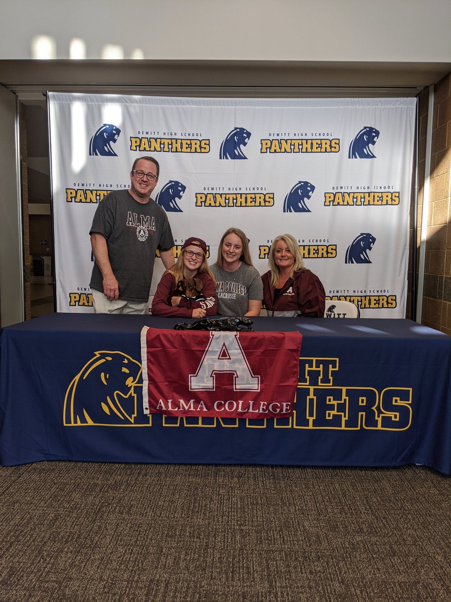 <a href="/dewittathletics/">DeWitt Athletics</a> <a href="/LaxDewitt/">DeWitt Girl's LAX</a> <a href="/AlmaScotsWLAX/">Alma College Women's Lacrosse</a> 

Better late than never!  Olivia <a href="/obunce111/">Olivia</a> officially committed to the Alma College Women's Lax! Go Scots!

#CovidSigningDay