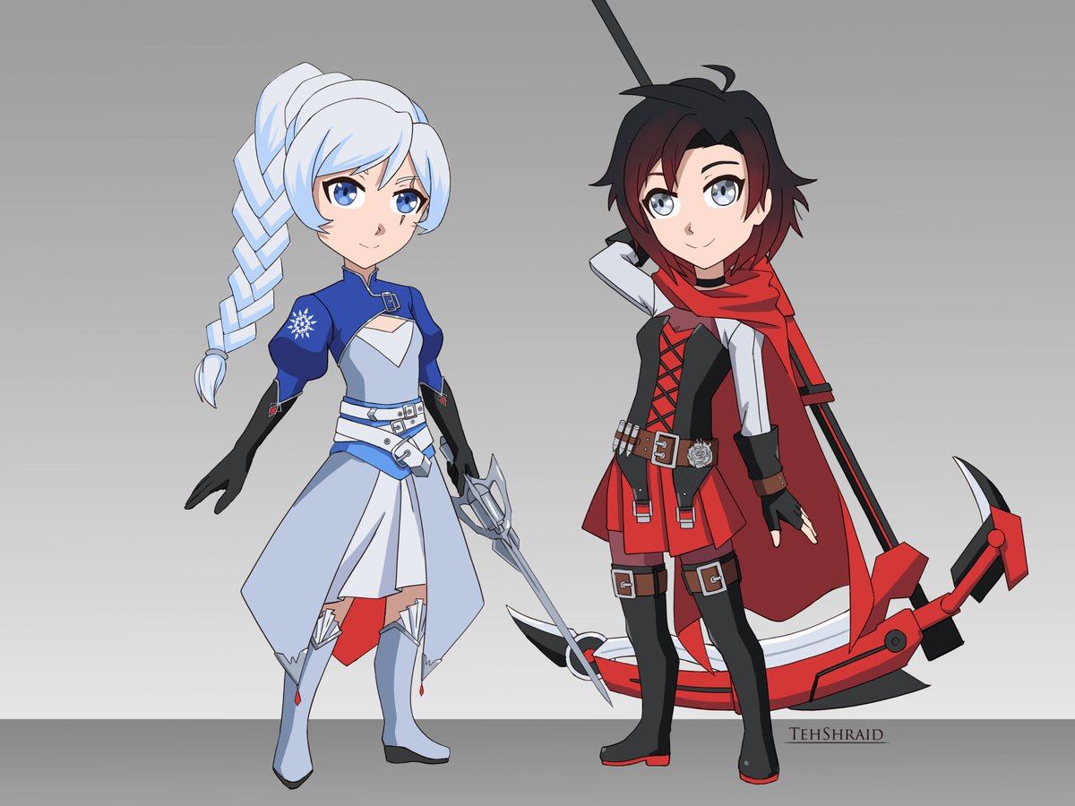 Tehshraid Rwby Volume 7 Ruby And Weiss Chibi Edition Rwby Rwbyac Rubyrose Weissschnee