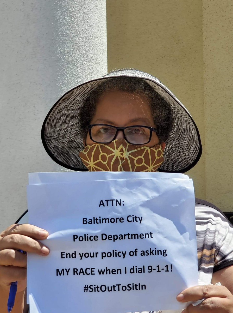 poetatete's tweet photo. @BaltimorePolice office responded to my complaint, after I was asked what race I was during a #911 call I made! #MayorJackYoung #CityCouncilPresident #BrandonScott
This #racist #police policy MUST change! #SitOut2SitIn https://t.co/v38DueOyQx