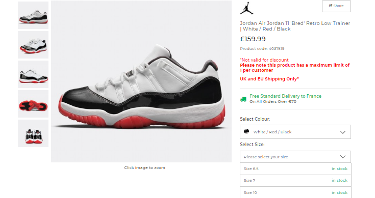 jordan 11 footasylum