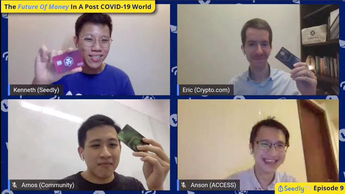 cryptocom's tweet photo. Our COO, @ericnode was on an episode of SeedlyTV yesterday discussing the future of money.

Eric spoke about the rapid adoption of digital currency and how https://t.co/vCNztATkNg brings this to reality with the MCO Visa Card.

Missed it? Watch it here: https://t.co/svifrIXcrf https://t.co/CHKZBayySx