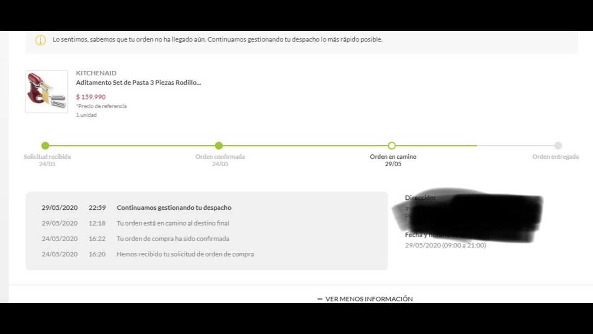 palegriag's tweet photo. @FalabellaAyuda desde el 29/05 que viene en camino... y claro no responden por ningún canal!!! Ya envié por DM y nada... háganse cargo!! https://t.co/cSSk7dJUae