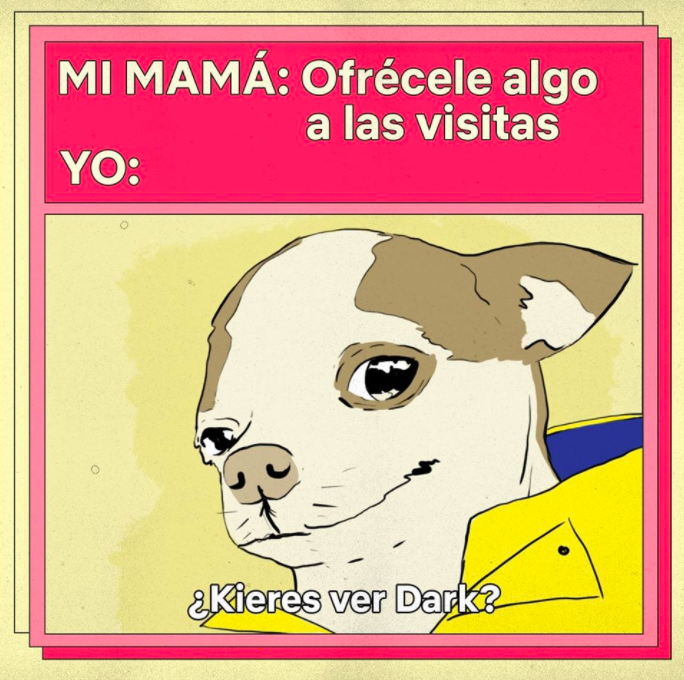 NetflixLAT's tweet photo. Yo, siendo amable. 😇 https://t.co/6WTUaOezYt