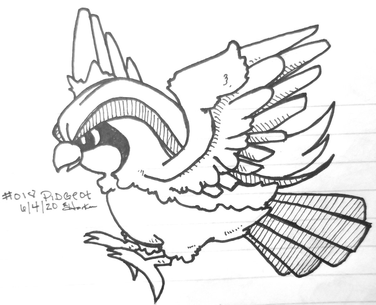 Reverrii_Pixy's tweet image. #DrawEveryPokemon
018 - #Pidgeot
#drawing #pokemonart #pokemon