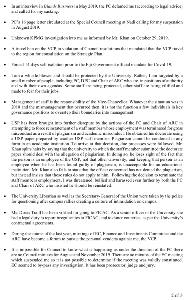 MichaelFieldNZ's tweet photo. Statement from deposed University of South Pacific vice chancellor Pal Ahluwalia - the tension continues as Fiji tries to assert control over regional institution https://t.co/51bNeMOueV