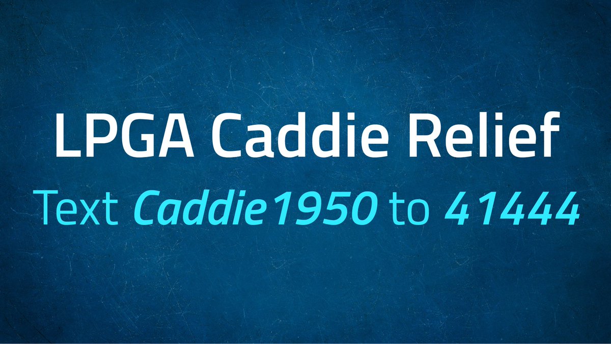 We as  LPGA players wanted to do something to help our #LPGACaddies during this unprecedented time. If you can, and are so moved to, please help us help them. Thank you! bit.ly/LPGACaddies
