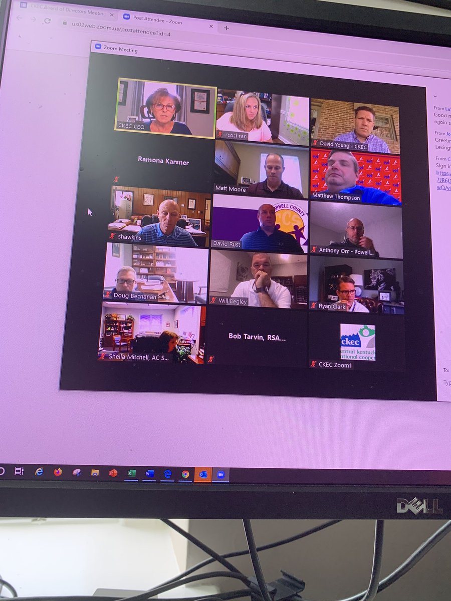 CKEC Board meeting today - appreciative of the discussion on reopening plans and next steps #WeAreInThisTogether <a href="/CKYEC/">CKEC</a>