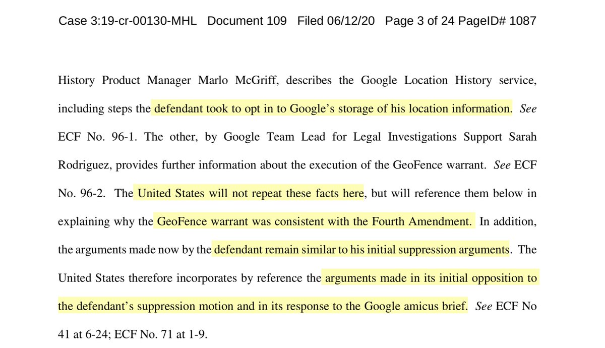 remember how I said the “new” notice of appearance should really give you pause?Welp - HERE WE ARE - the intersection of  @TheJusticeDept reviving a past argument;“ @Google has been witness to a robbery” do you get how expansive the DOJ’s argument is? https://ecf.vaed.uscourts.gov/doc1/189010517376?caseid=453993