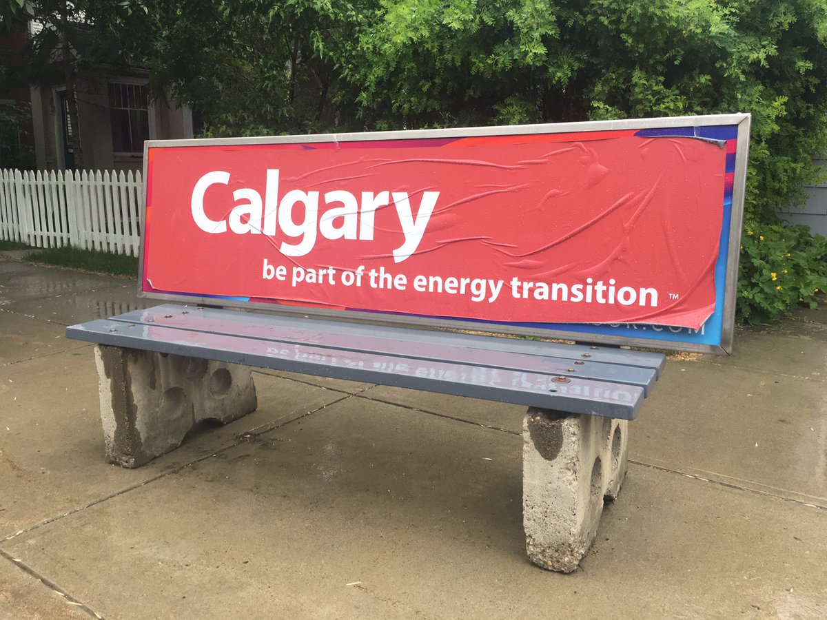 ben_yyc's tweet photo. Spotted another bench with Calgary’s new slogan in Sunnyside – what an inspiring vision! Much work still needed to achieve it, but Calgarians are ready. CC: @kloetzel_dance @AnnaliseAK @TheGentYYC @nenshi @mikesbloggity  #bepartoftheenergytransition #bepartofthesolution #yyccc https://t.co/O4DO22uH7o