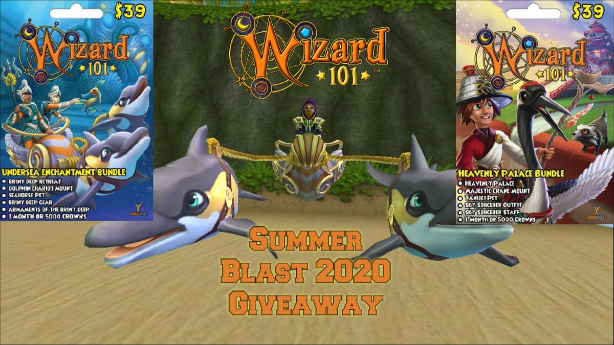 MysticTiger93's tweet image. Announcing WhiteTiger93's @Wizard101 Summer Blast 2020 Giveaway! 
Prizes:
1st: Choice of Undersea Enchantment Bundle *OR* Heavenly Palace Bundle
2nd: 5,000 Crowns
3rd: 5,000 Crowns
Ends: Monday June 29
Watch this video on how to enter! Good luck Everyone! 
youtube.com/watch?v=nbaIMC…
