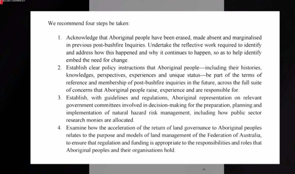 He says that means acknowledging the disproportionate impact, and therefore making recommendations that directly engage with or target Aboriginal groups.These are the recommendations he suggests.