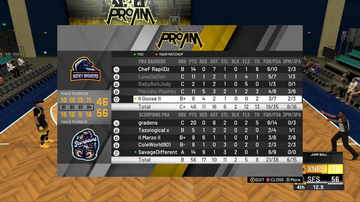 GGs to <a href="/PBABadgers/">Houston Honey Badgers PBA</a> as we advance to the second round of the @PBA2KL_ playoffs!!!

<a href="/graden2k/">gradens</a> 
<a href="/iiMarzoii/">Marzo™️</a> 
<a href="/Tazological/">Taz</a> 
<a href="/ColeWorldx901/">ColeWorld</a> 
@SavageDiffrent