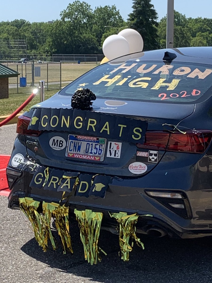 Huron graduates and families celebrated graduation with a Drive Thru  Celebration today followed by the 52nd Commencement Virtual Ceremony. Congratulations!