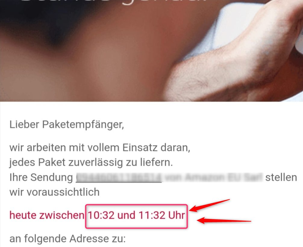 SheonaG's tweet photo. Also wenn es vor 10:32 oder nach 11:32 geliefert wird - gibt's Ärger! 😂 #GermanPrecision #DeutscheGenauigkeit https://t.co/XSA6jCbV0A