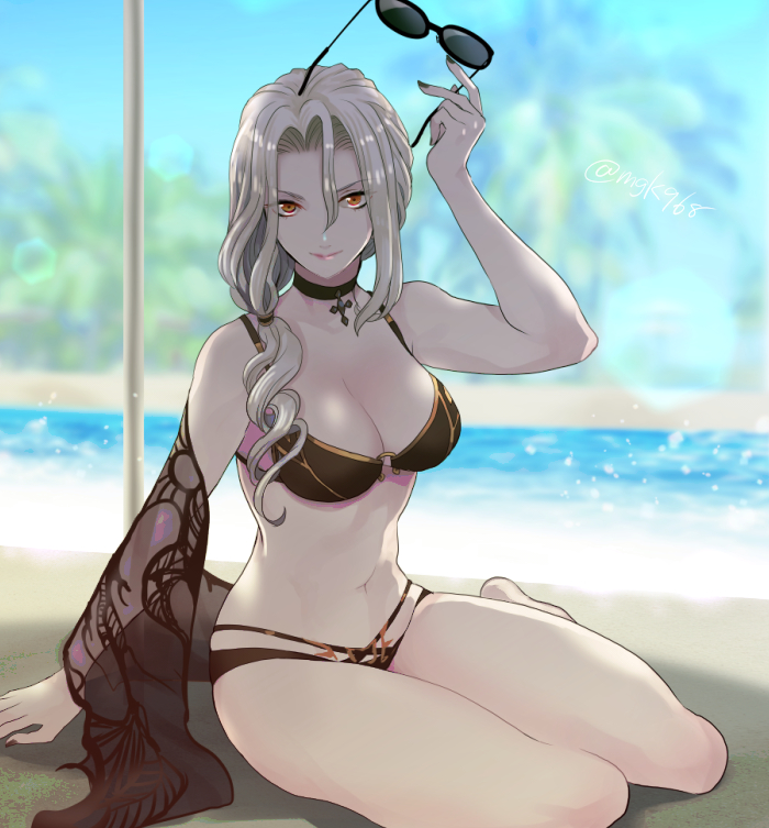 Fgo 優雅にグラサンを外す三臨水着カーミラさん Fateツイッター情報まとめ