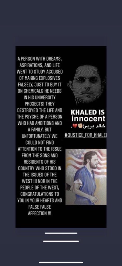 x19f2's tweet photo. #JusticForKhalefd

وَلَا تَحْسَبَنَّ اللَّهَ غَافِلًا عَمَّا يَعْمَلُ الظَّالِمُونَ إِنَّمَا يُؤَخِّرُهُمْ لِيَوْمٍ تَشْخَصُ فِيهِ الْأَبْصَارُ. https://t.co/V9JZYXaf5c