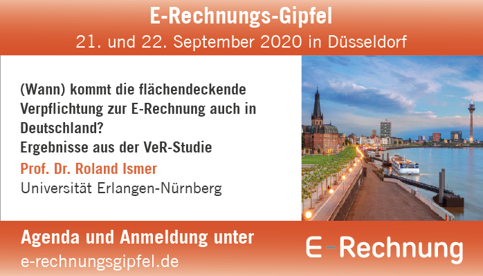 VeR-Studie zeigt: Deutschland könnte sparen wie Italien!
Wie genau erklärt Prof. Dr. Roland Ismer <a href="/UniFAU/">FAU Erlangen-Nbg</a> beim E-Rechungs-Gipfel am 21. und 22. September 2020 in Düsseldorf.
Agenda: e-rechnungsgipfel.de
Download Studie: bit.ly/2Cj7QBM
#ERGI20 #ERechnung #EInvoicing