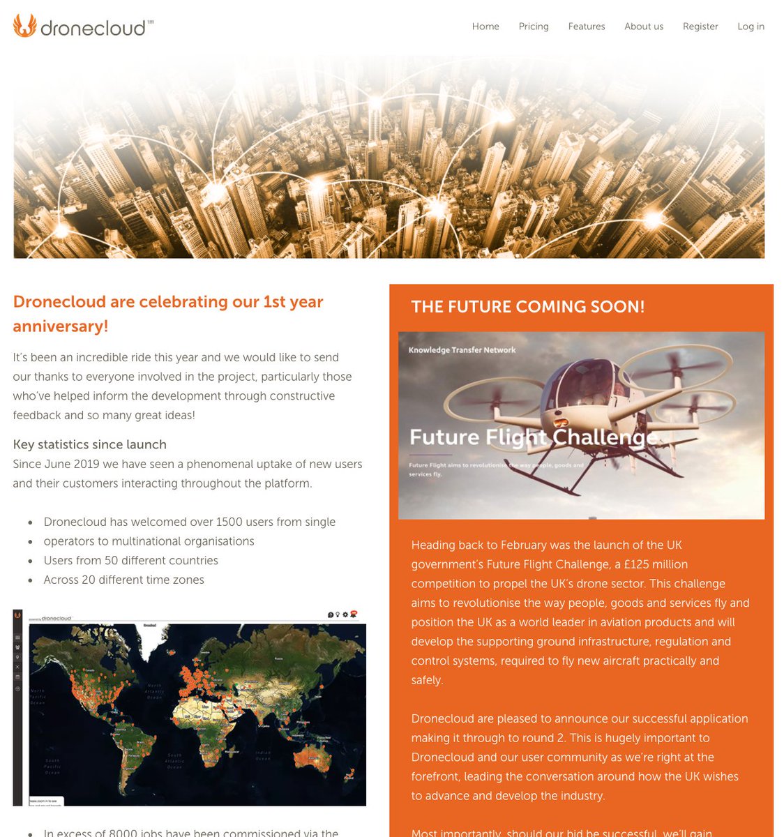 Its <a href="/dronecloudHQ/">dronecloud</a>'s 1st anniversary!! We would like to send our thanks to everyone involved in the project so far, it’s been an incredible ride..

find out how its gone and see some of our future plans here: ow.ly/7qBl50AaZ3M

#drone #dronesforgood #dronecloudhq