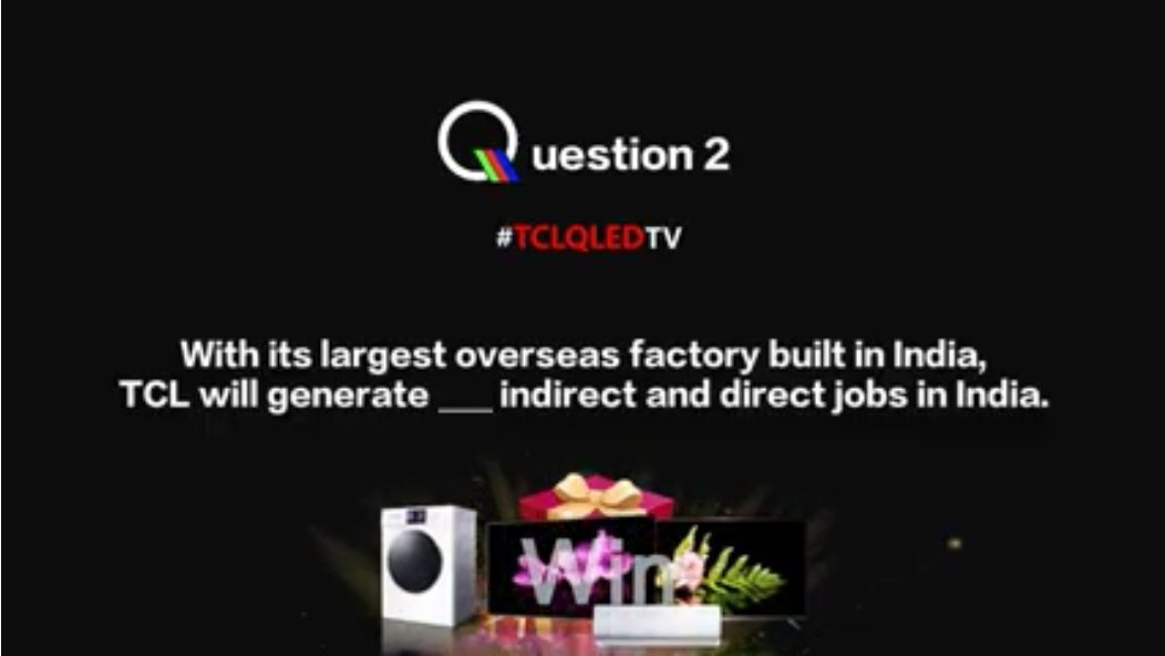 itsazeena's tweet image. 1. QLED TV
2. 8000 Direct Jobs 
3. &quot;IMAX&quot; Enhanced &amp;amp; Pop-up &quot;CAMERA&quot;
4. 120Hz MEMC &amp;amp; DOLBY Atmos
5. QLED &amp;amp; Hand Free Voice Control

#TCLQLEDTV #GoBeyondYourImagination @TCL_TV_Global
 
 #colour #sound #connectivity 
@tcl_india