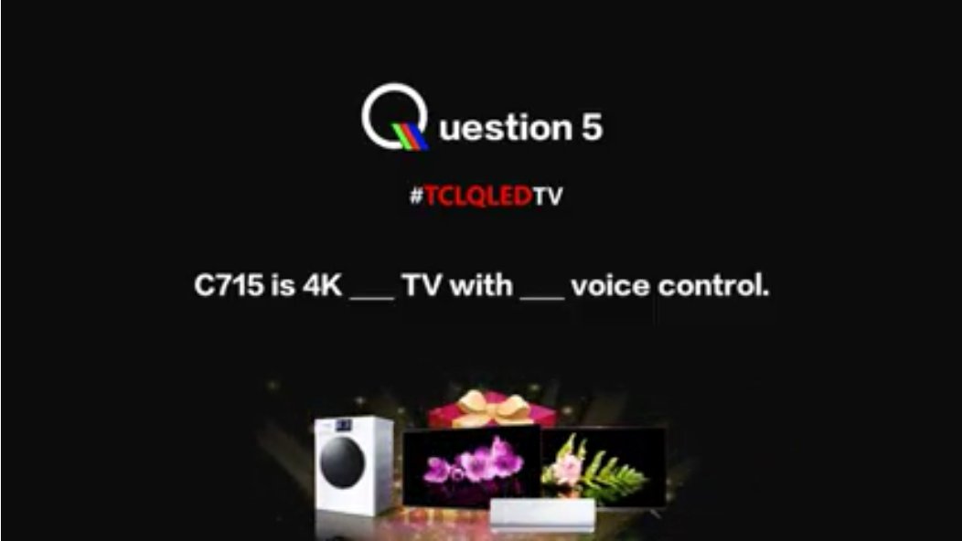 itsazeena's tweet image. 1. QLED TV
2. 8000 Direct Jobs 
3. &quot;IMAX&quot; Enhanced &amp;amp; Pop-up &quot;CAMERA&quot;
4. 120Hz MEMC &amp;amp; DOLBY Atmos
5. QLED &amp;amp; Hand Free Voice Control

#TCLQLEDTV #GoBeyondYourImagination @TCL_TV_Global
 
 #colour #sound #connectivity 
@tcl_india