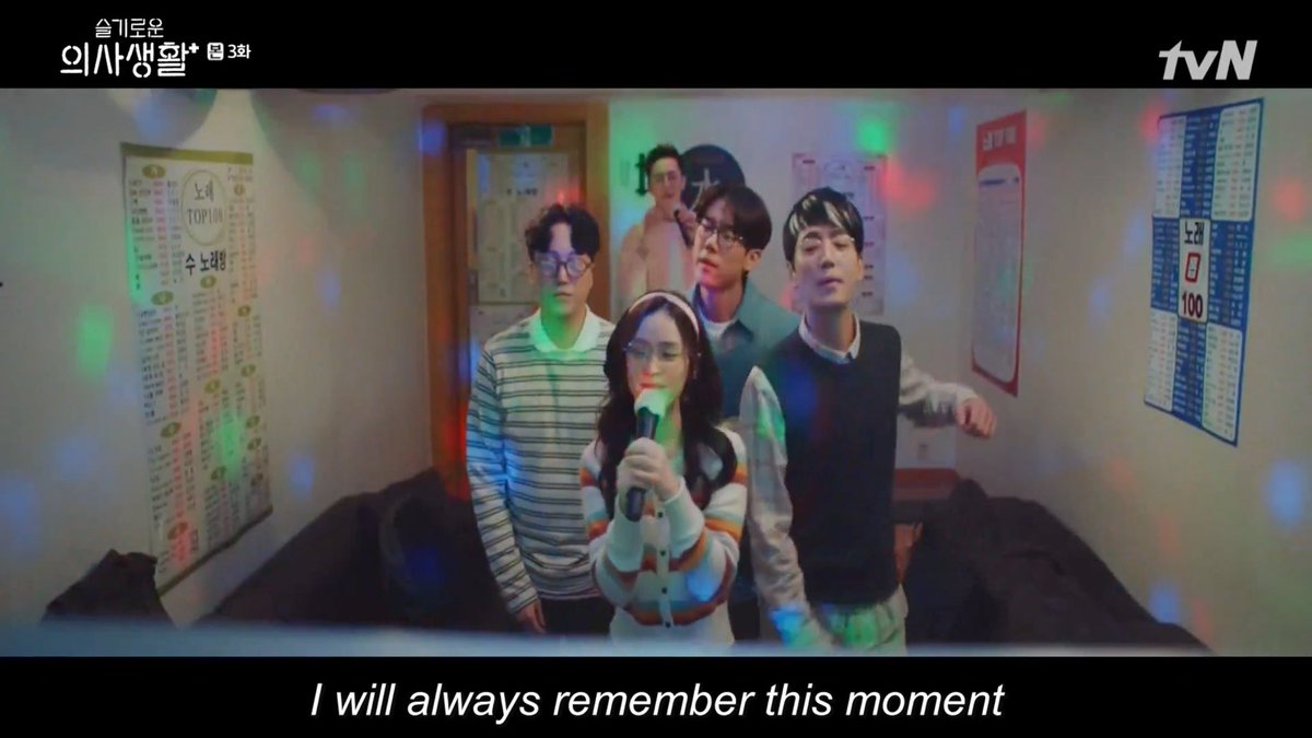 i love this karaoke session so much my cheeks hurt from smiling ik joon’s entrance and jun wan’s “I BELIEVEEE” cracked me up- everything about this scene is  #HospitalPlaylist