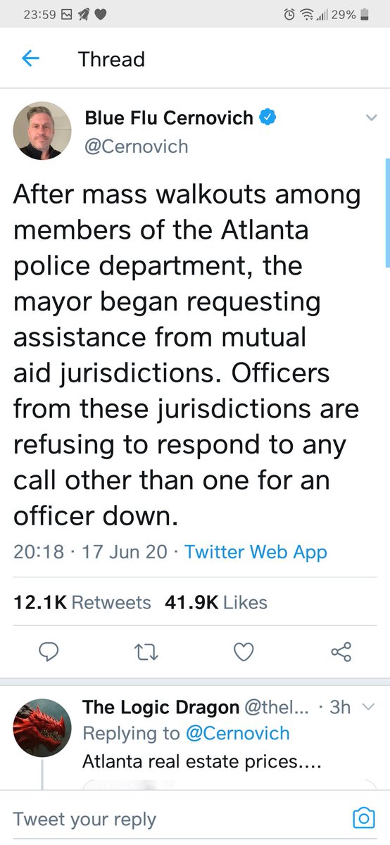And yet another known clown. To be clear, they are cheering on police abandoning their posts and leaving innocent civilians vulnerable. Promoting the police ONLY responding to calls for one of their own. Division. Deliberate. Playbook.