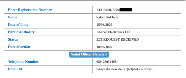 Chairman & MD of govt-owned BEL has threatened me with legal action for exposing the PM CARES ventilator scam.He forgot that BEL comes under RTI Act.Filed an RTI with BEL asking how many BEL Skanray CV200 ventilators were sold with funds under PM CARES & at what price.(1/2)