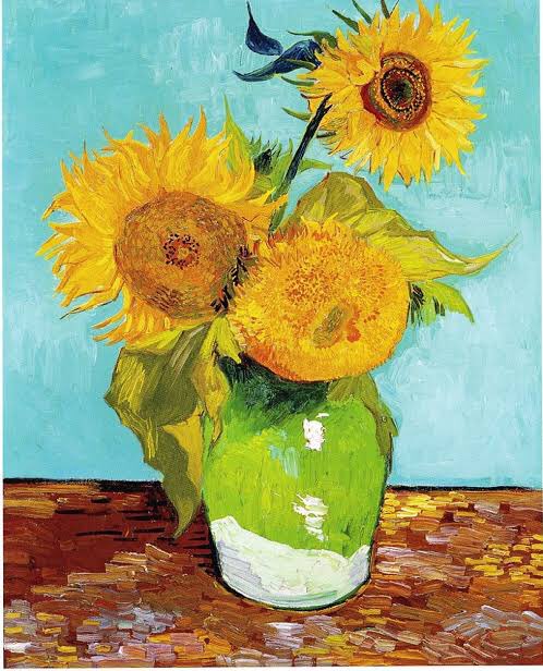 and J Hope’s Ego as a sunflower. // From what I interpret, Van Gogh usually drew wilted sunflowers signifying sadness masked by happiness. I think it goes well with both his personality and the song itself
