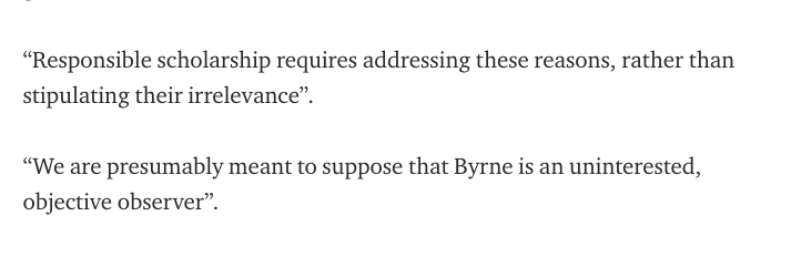 In some cases, I don't even know what the personal insult Lawford-Smith is perceiving is supposed to be. These examples — her own examples, cherry-picked () to demonstrate how inappropriate Dembroff's piece was — don't even strike me as a little bit personal.