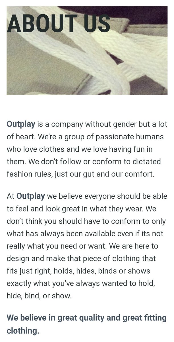 Outplay is a swimwear and sportswear brand focused on comfort and fit for AFAB individuals. Sizes only go up to XL for most, but they're expanding their sizes!!  https://outplaybrand.com/faq/ 