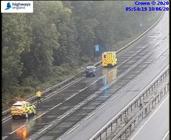 Bad start for somebody this morning. J12 to J11 M1 southbound