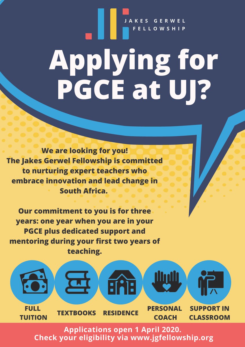 Apply for a PGCE at UJ and be part of this amazing opportunity.