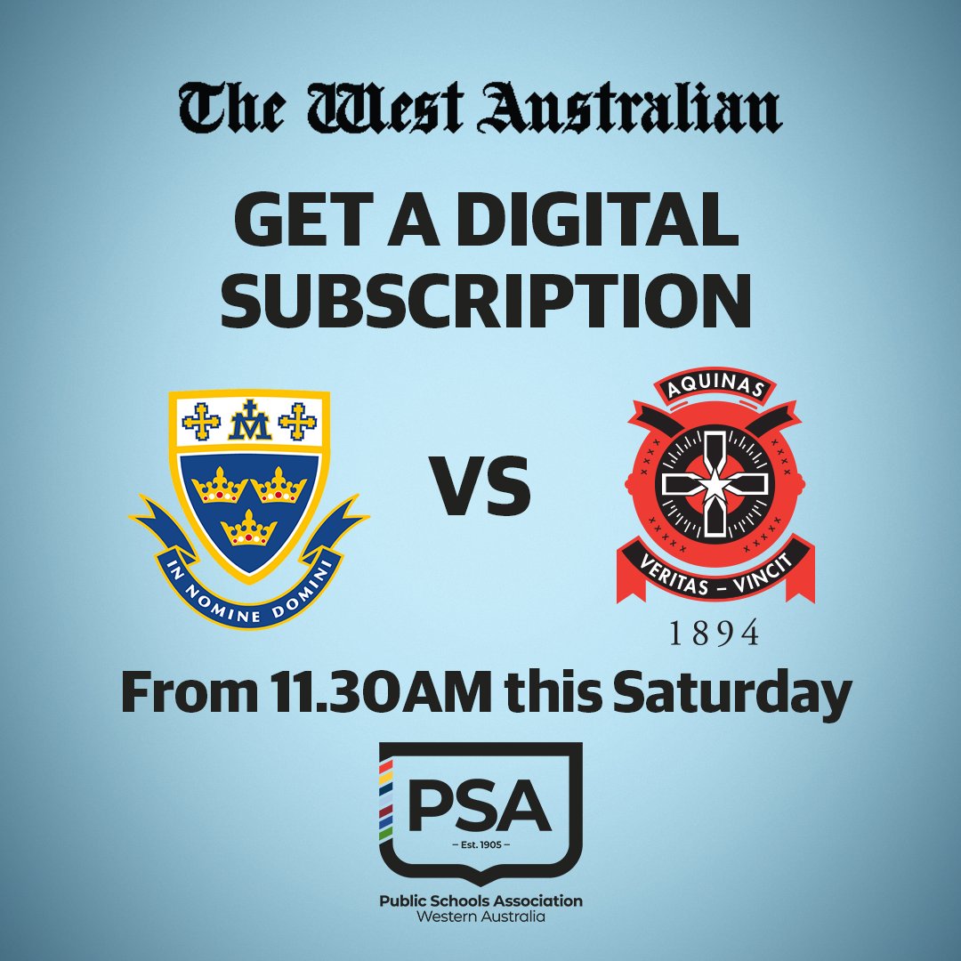 Watch this week's live-stream of the PSA footy ‘Match of the Round’ (Trinity versus Aquinas College) by visiting thewest.com.au/PSAFooty. Here you can sign up for the special PSA Footy offer of $4.90 a week for 8 weeks. *T&Cs apply. #BlueandGreen #TCspirit