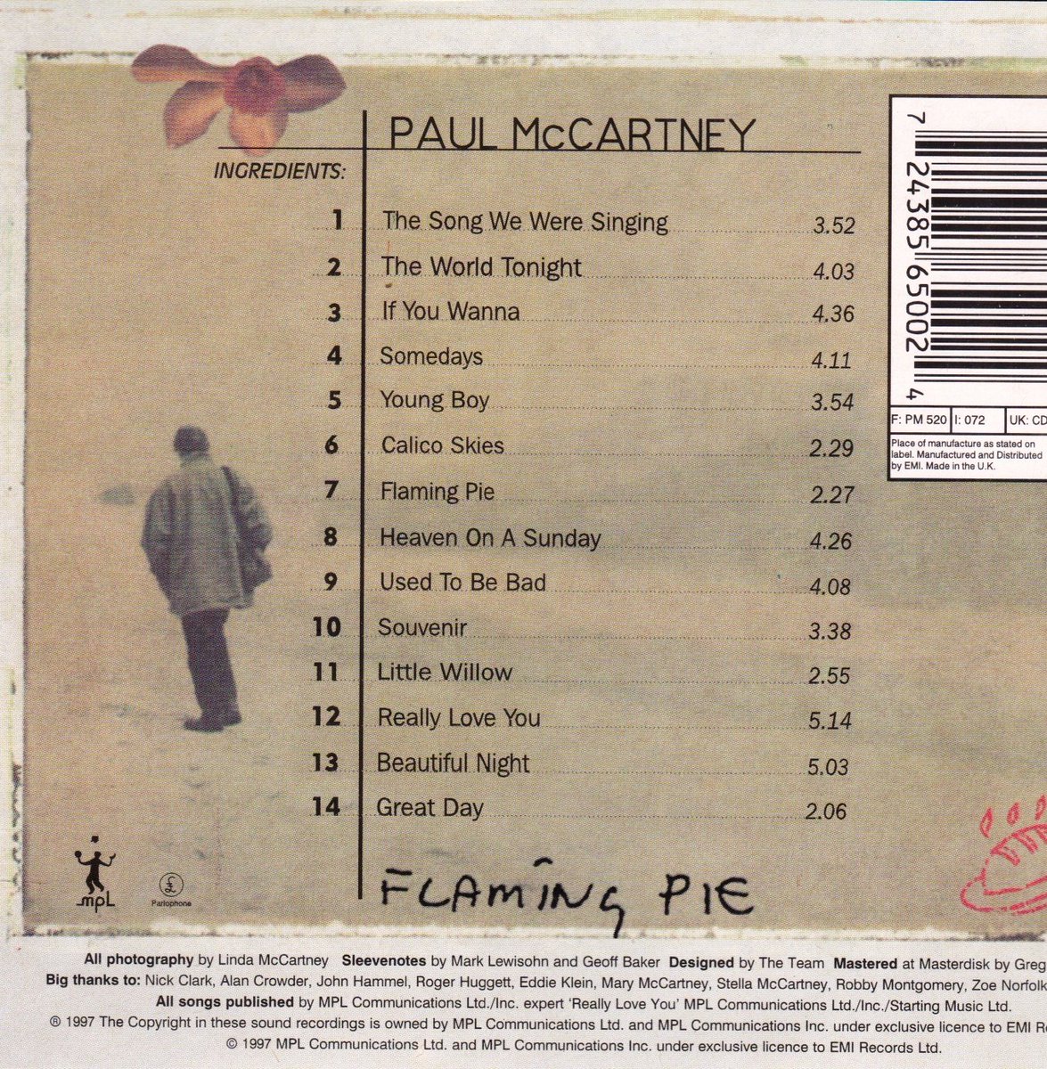 AND FINALLY new album by Paul 'Flaming Pie' was released - with highly favorable reviews by critics, good sales and strong support of fans, it considered by many as one of his best albums ever! (and it's my personal favourite)