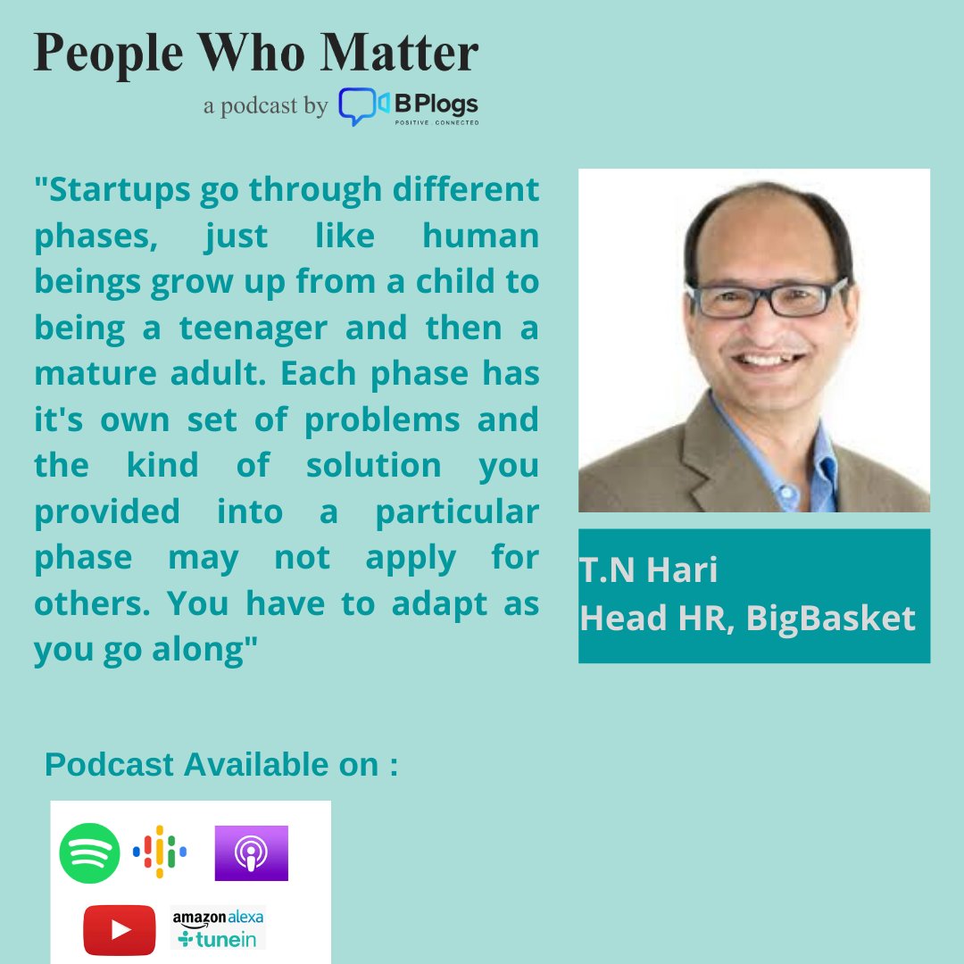 PlogsSwami's tweet image. Catch the insights shared by @TNHari on the #Podcast #Peoplewhomatter created by @Bhargavi86 

Link to the Podcast:bit.ly/BPlogs-Youtube

#pwm #business #startups #businesssolutions #corporate #podcast #india #entrepreneurship #entrepreneur #thursdaythoughts #thursdayvibes