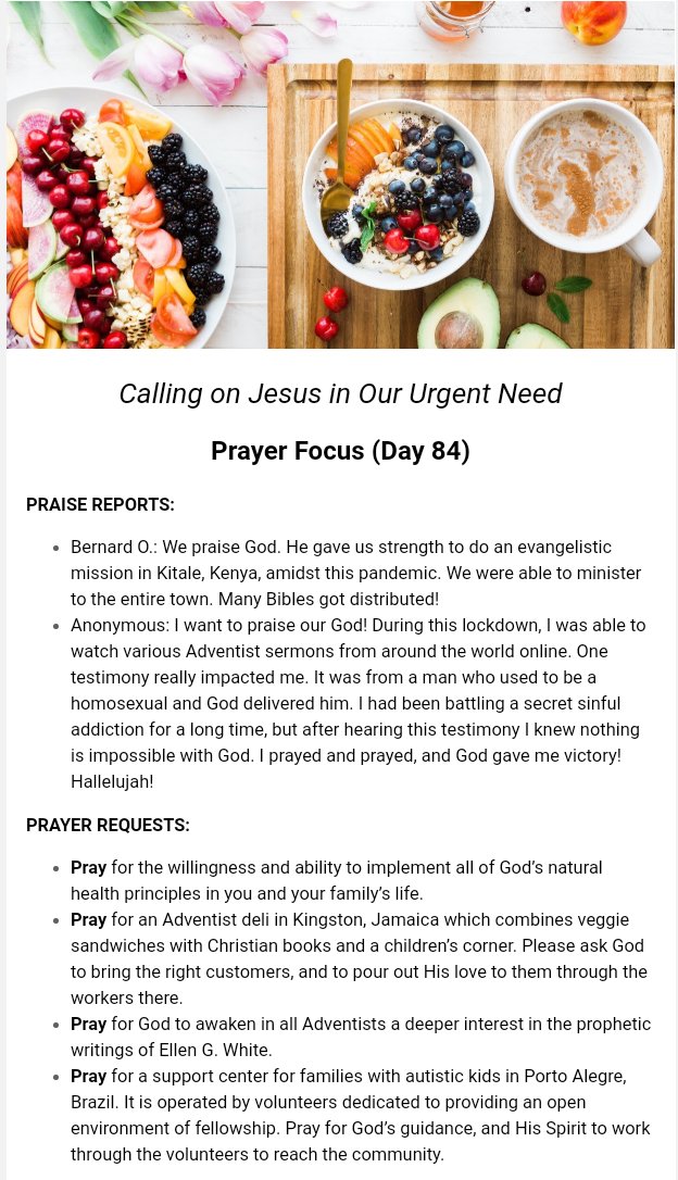 InWordDaily's tweet image. “Without a knowledge of health principles, no one is fitted for life’s responsibilities.” 
– Ministry of Healing, p. 271 #day84 #100_days_of_prayer #a_new_start