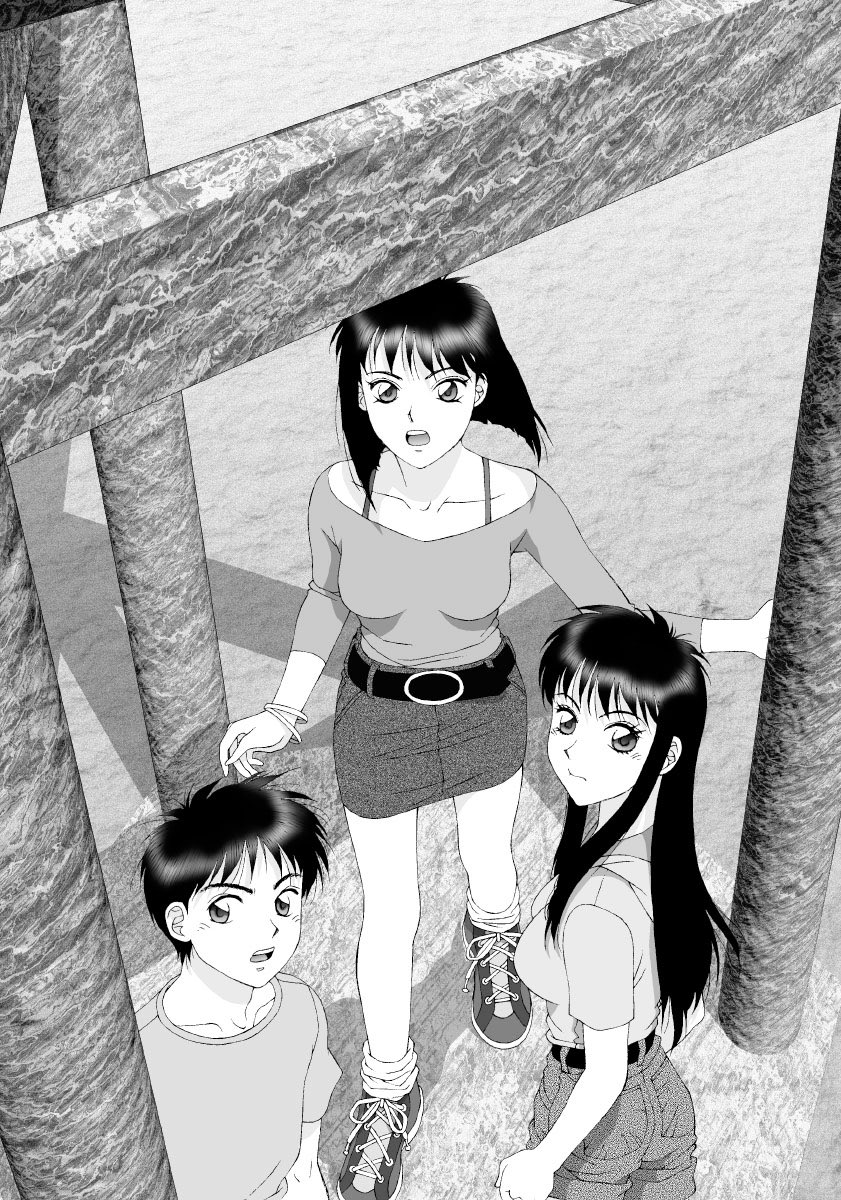 愚作「かごめかごめ」からセリフ無し絵その,10
この頃の漫画はペン入れの時にフキダシも描いてた場合もあるので消せないページもあります
擬音も消せる時だけ消しています
色々悪あがき修正もしています
_φ(°ー°;)
モノクロのバックにも3Dを使い始めましたが、当時の3Dソフトは高すぎです(泣)