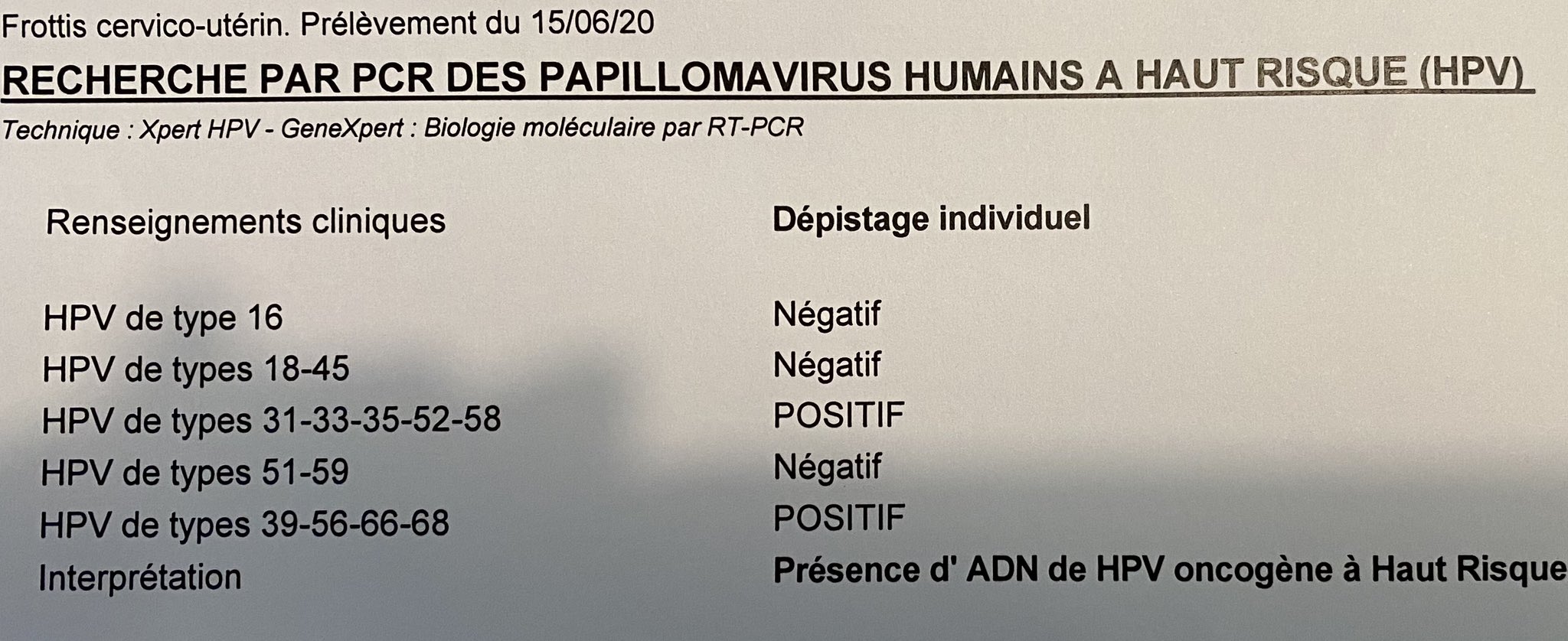 mon caillou dans la chaussure on Twitter "doctoctoc FCV + Test HPV fait par gynéco. Vous