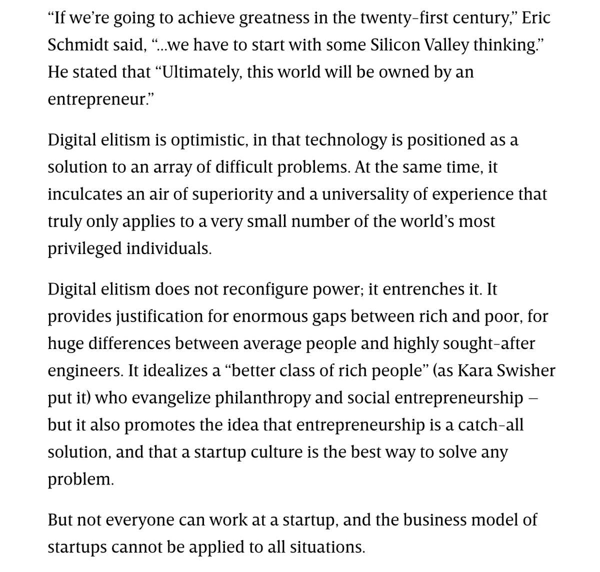 Alice Marwick’s ethnographic study of the emergence of the Silicon Valley status culture—between the dot com bubble and the rise of the App Store—is one of the best records of this time period.