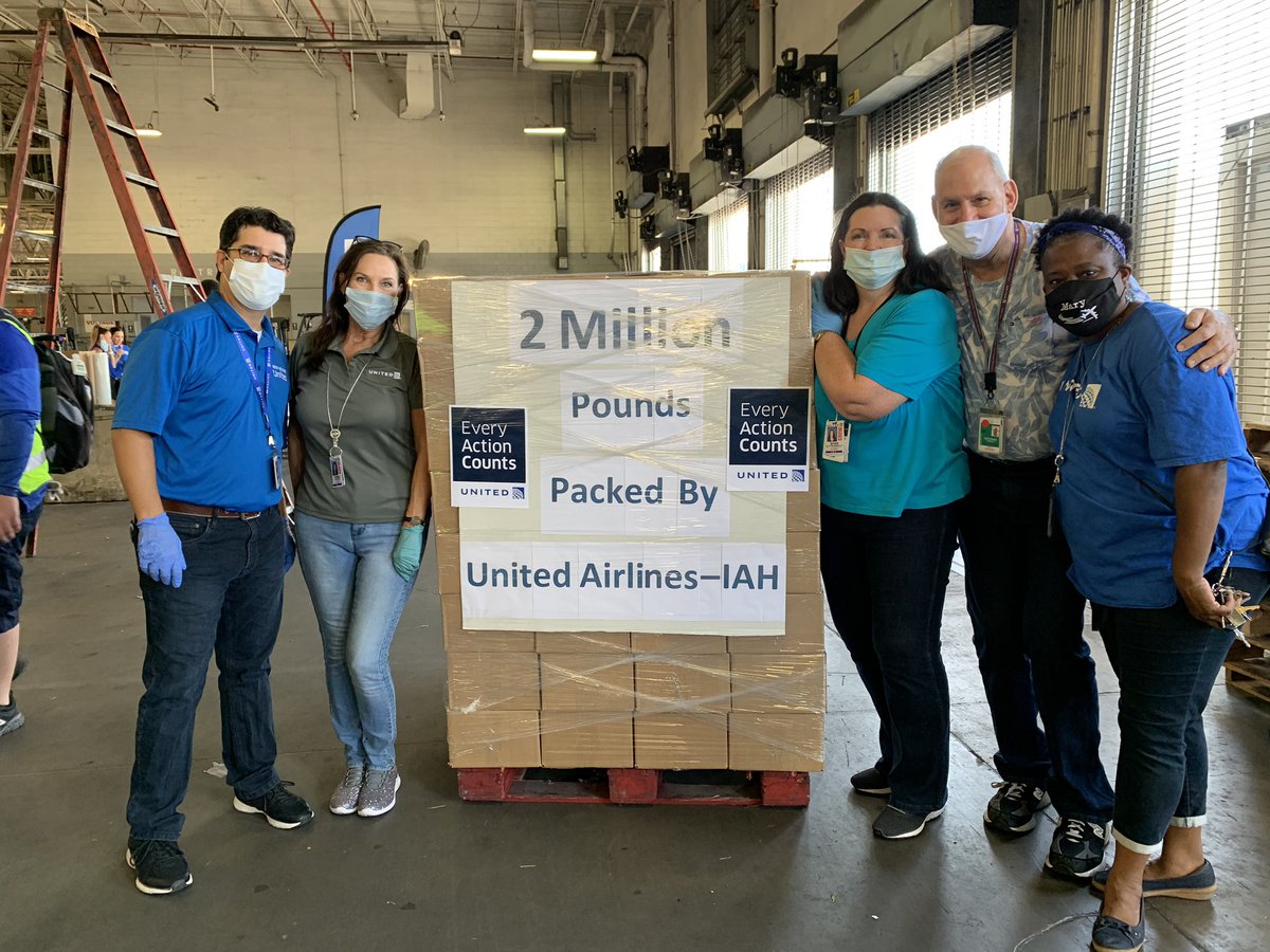 UAIFSbaseIAH #WeAreUnited #BeingUnited so proud to team up with my colleagues ftom IAH Inflight and everyone in the operation helping out to reach the 2 million pound milestone you all rock!!!