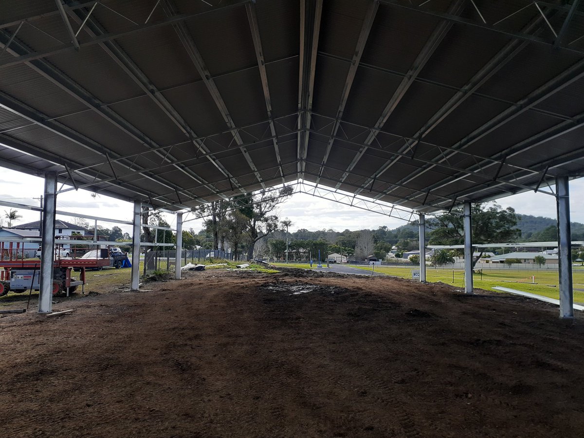 Nathanw04832413's tweet image. 30 x 15 #sheds #structual #colourbond #lysart #iblwc #quality #steel #erector