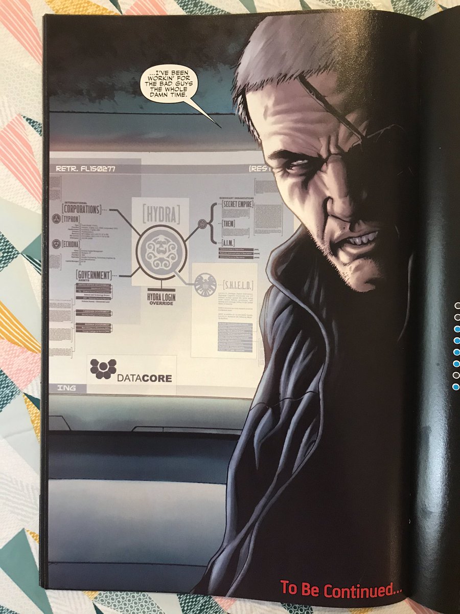 This is such a lovely first issue. Nick sneaking into the White House to warm the president is so much fun, and would have been my highlight had I not flicked to the back to be confronted with page after page of Hickman’s trademark charts! I’m in hogs heaven!