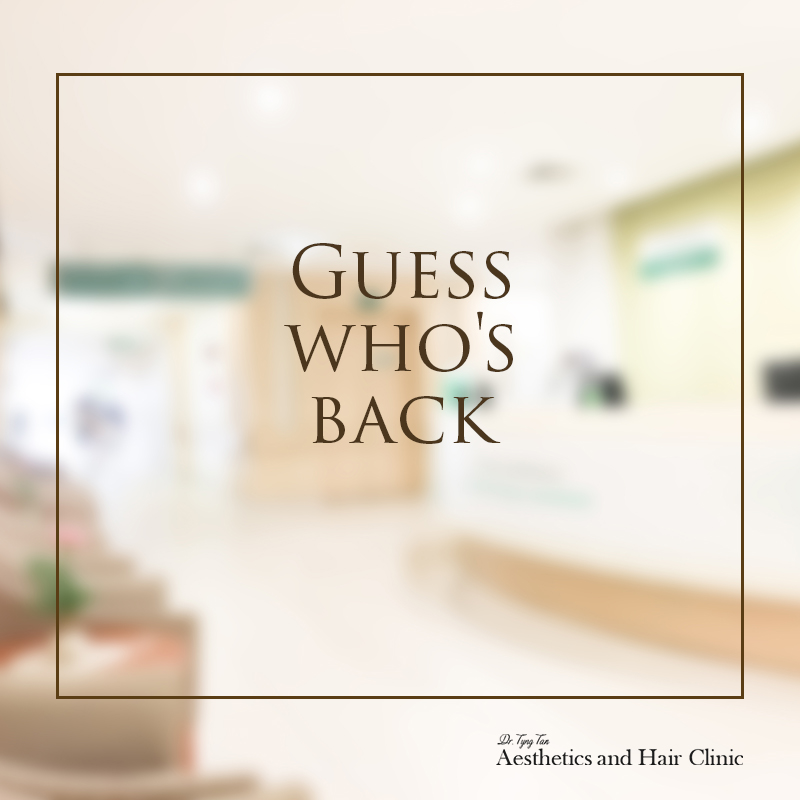 We now resume our services starting Friday, Jun 19 while applying strong infection control measures.
Please arrange your appointment here:⁣
🌼 E-mail: enquiry@aestheticsandhairclinic.com⁣
🌼 Phone +65 6235 0010⁣
🌼 Whatsapp: +6592487388⁣