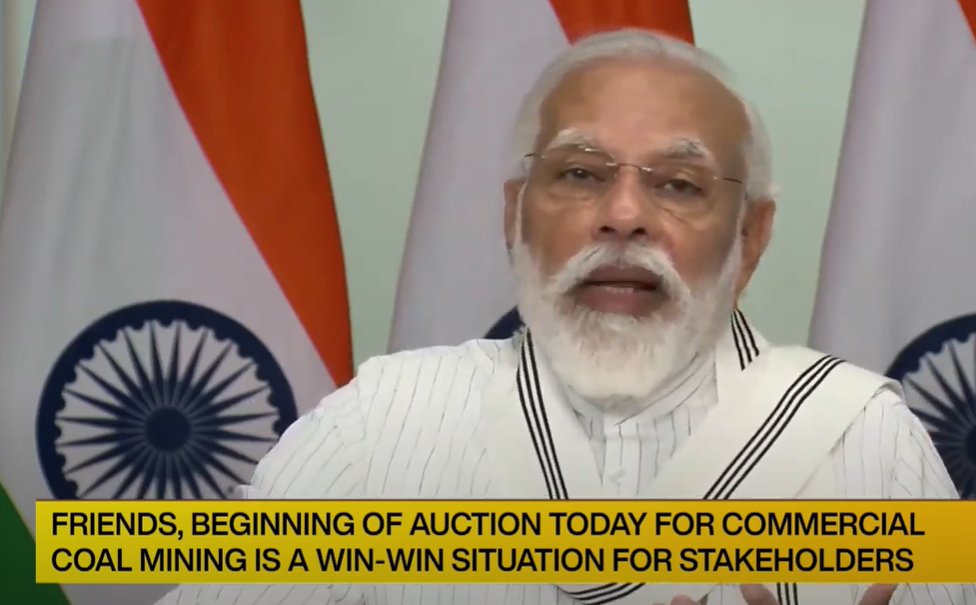 Auction of coal mines will open up new markets and new resources for industry and investment, state governments will get additional revenues, it will create many jobs and instill faith that poor can be served by coal as well- PM  @narendramodi