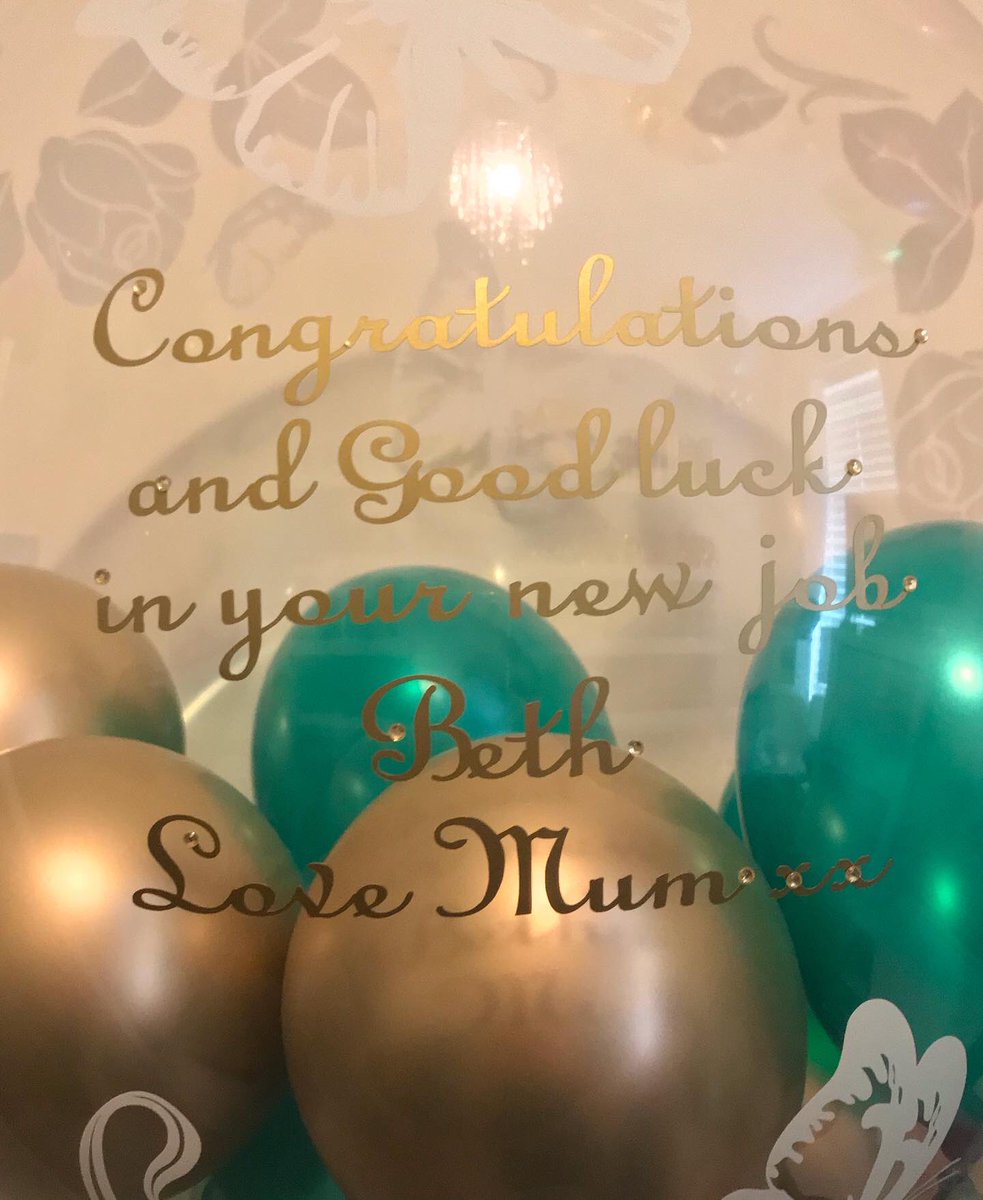 VeryParties's tweet photo. Green and gold personalised bubble balloon for a congratulations and good luck present for Beths new job🎈#personalisedballoons #bubbleballoon #goodluckgift #congratulationsgift #balloons #veryimportantparties #consett #northeast https://t.co/bNgixntGuu